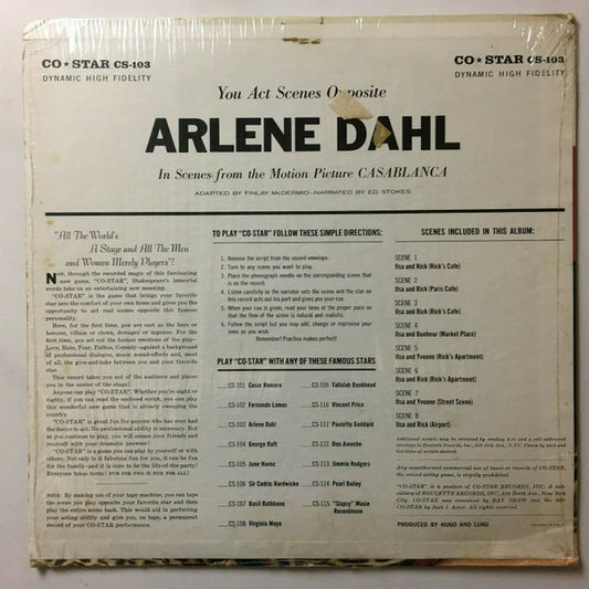 Arlene Dahl : Co Star The Record Acting Game (LP)