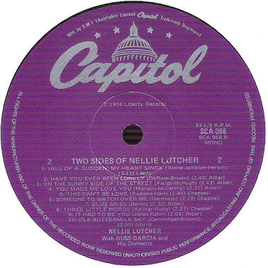 Nellie Lutcher : Two Sides Of Nellie Lutcher (LP, Comp, Mono)