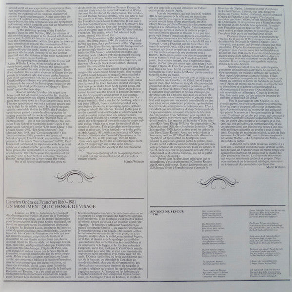 Gustav Mahler, Faye Robinson, Margaret Marshall, Hildegard Heichele, Ortrun Wenkel, Hildegard Laurich, Mallory Walker, Richard Stilwell, Simon Estes, Frankfurter Opern- Und Museumsorchester, Michael Gielen : Symphonie N° 8 (2xLP)
