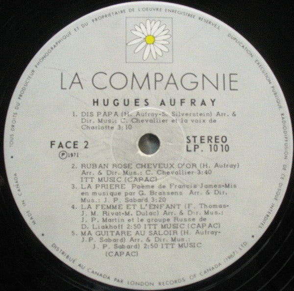 Hugues Aufray : Hugues Aufray (LP, Album)