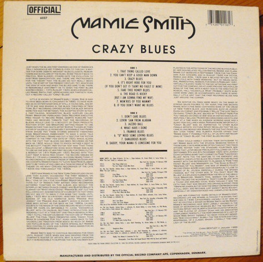Mamie Smith : Crazy Blues 1920-1921 (LP, Comp)