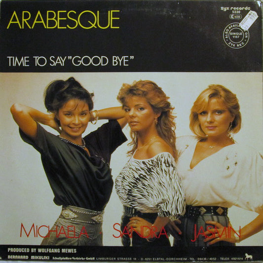 Arabesque : Time To Say "Good Bye" (12", Maxi)