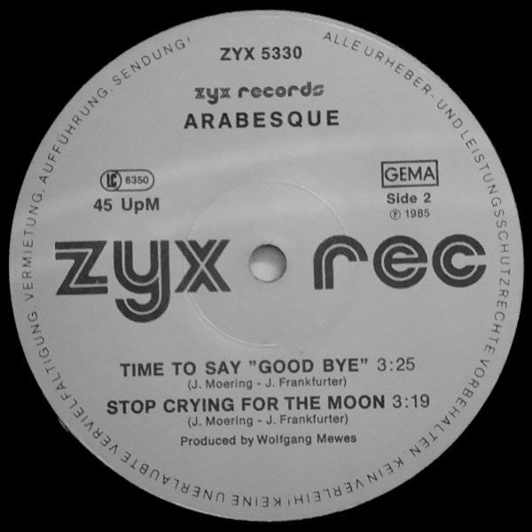 Arabesque : Time To Say "Good Bye" (12", Maxi)