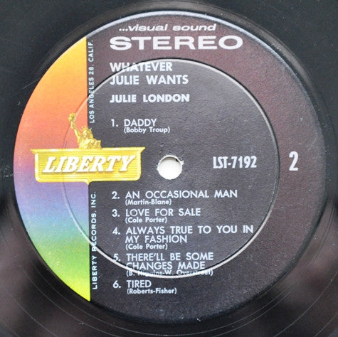 Julie London : Whatever Julie Wants (LP, Album)
