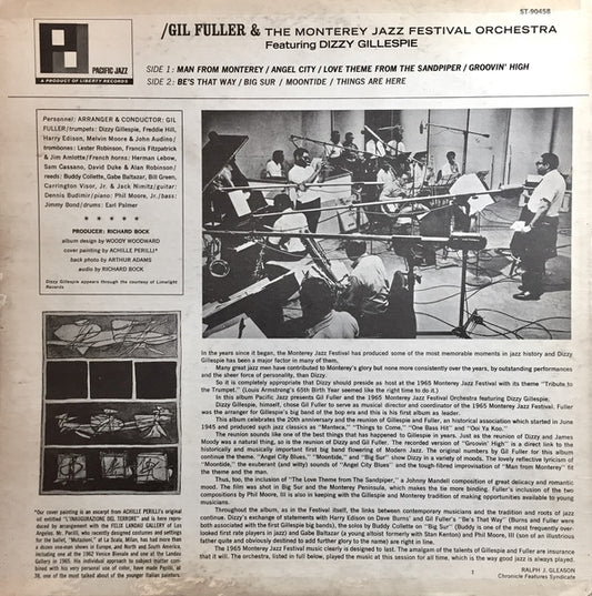 Gil Fuller & The Monterey Jazz Festival Orchestra Featuring Dizzy Gillespie : Gil Fuller & The Monterey Jazz Festival Orchestra Featuring Dizzy Gillespie (LP, Album, Club)