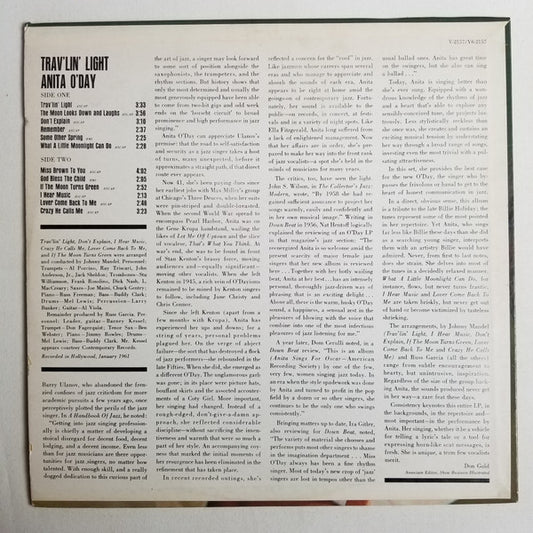Anita O'Day : Trav'lin' Light (LP, Album)