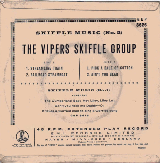 The Vipers Skiffle Group : Skiffle Music (No 2) (7", EP)