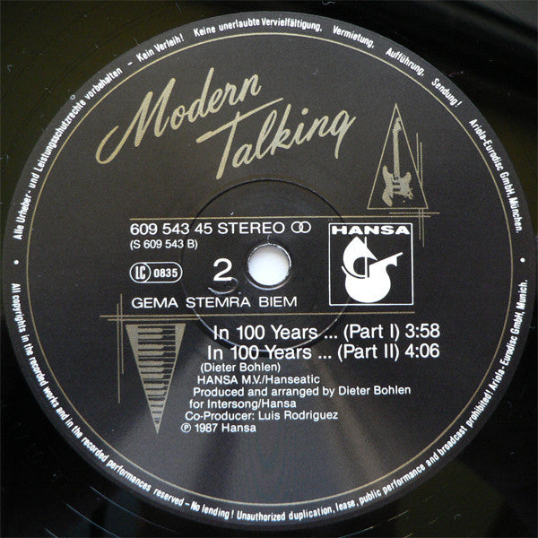 Modern Talking : In 100 Years… (Long Version - Future Mix) (12", Maxi)