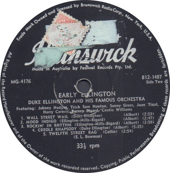Duke Ellington And His Orchestra : Early Ellington (LP, Comp, Mono)