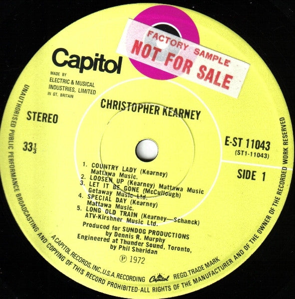 Christopher Kearney : Christopher Kearney (LP, Album)