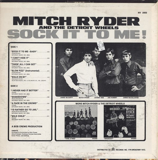Mitch Ryder & The Detroit Wheels : Sock It To Me! (LP, Album, Mono)