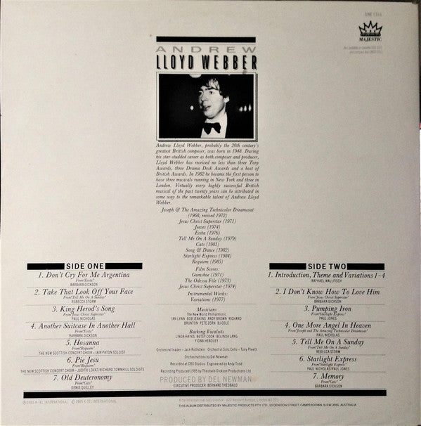 Andrew Lloyd Webber : Ovation - The Best Of Andrew Lloyd Webber (LP, Comp, Gat)