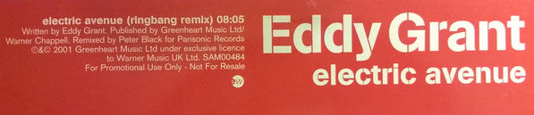 Eddy Grant : Electric Avenue (12", S/Sided, Promo)