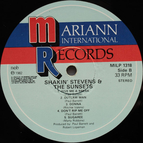Shakin' Stevens And The Sunsets : Shakin' Stevens & The Sunsets (LP, Comp)