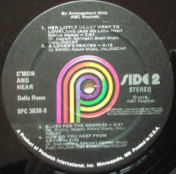Della Reese : C'Mon And Hear (LP, Album, RE)
