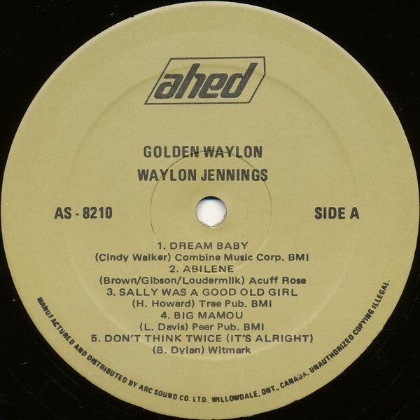 Waylon Jennings : Golden Waylon (LP, RE)