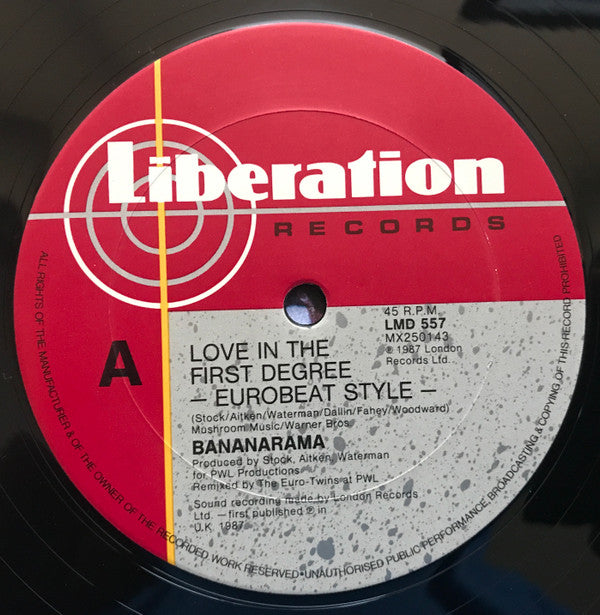 Bananarama : Love In The First Degree (12")