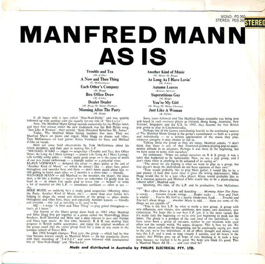 Manfred Mann : As Is (LP, Album)
