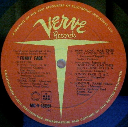 Fred Astaire, Audrey Hepburn And Kay Thompson : Funny Face (Original Sound Track Recording) (LP, Album, Mono)