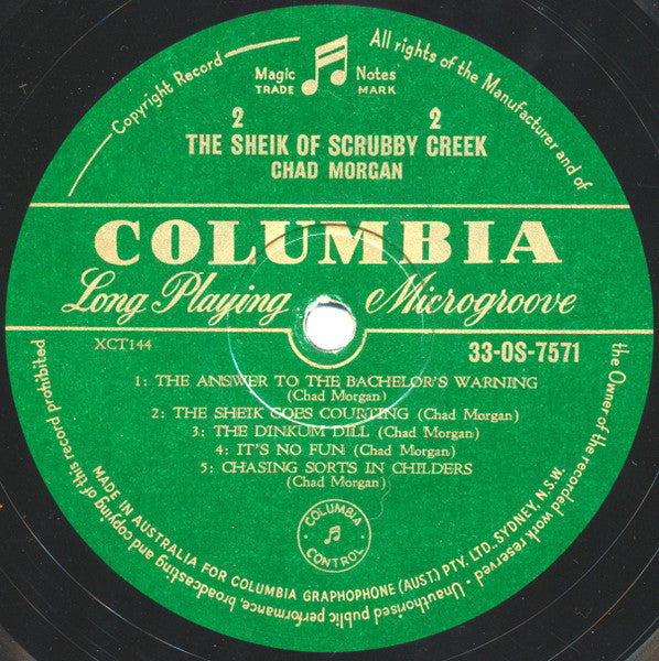 Chad Morgan : The Sheik Of Scrubby Creek (10", Comp)
