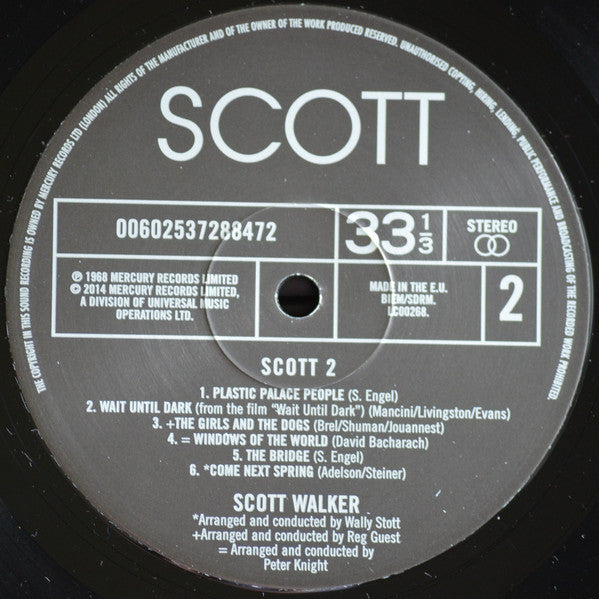 Scott Walker : Scott 2 (LP, Album, RE, RM, 180)