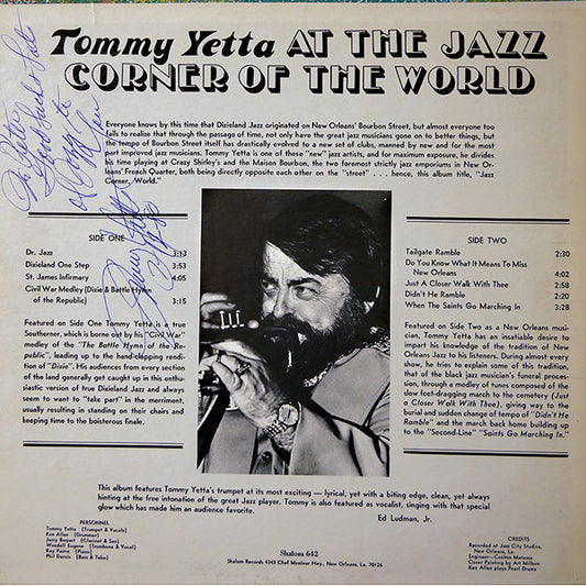 Tommy Yetta : At The Jazz Corner Of The World (LP)