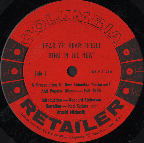 Goddard Lieberson, Ned Calmer, Arnold Michaelis : Columbia Retailer: Vol. 2, No. 1 (LP)