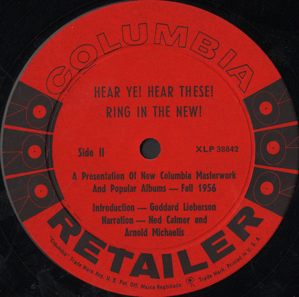 Goddard Lieberson, Ned Calmer, Arnold Michaelis : Columbia Retailer: Vol. 2, No. 1 (LP)