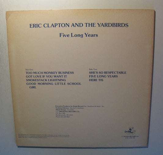Eric Clapton & Yardbirds* : Five Long Years (LP, Comp)