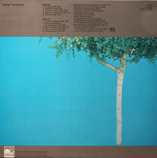 Alex DeGrassi* : Turning: Turning Back (LP, Album)