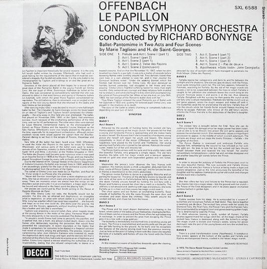 Jacques Offenbach, Richard Bonynge, London Symphony Orchestra : Le Papillon (LP)