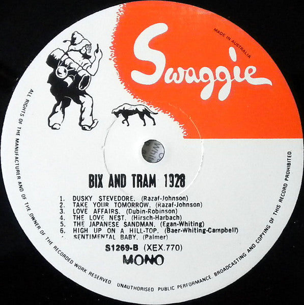 Bix Beiderbecke And Frankie Trumbauer* : Bix And Tram 1928 (LP, Comp, Mono)