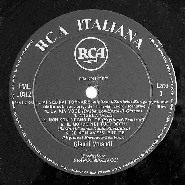 Gianni Morandi : Gianni Tre (LP, Album, Mono, Gat)