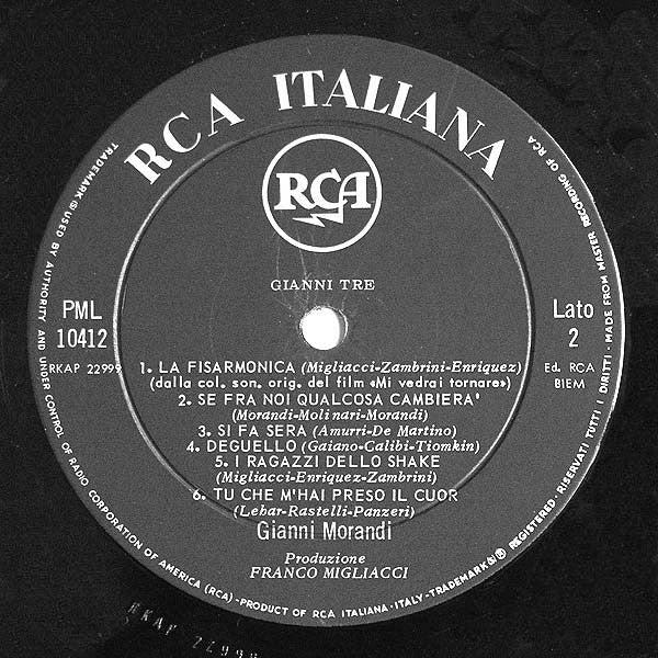 Gianni Morandi : Gianni Tre (LP, Album, Mono, Gat)