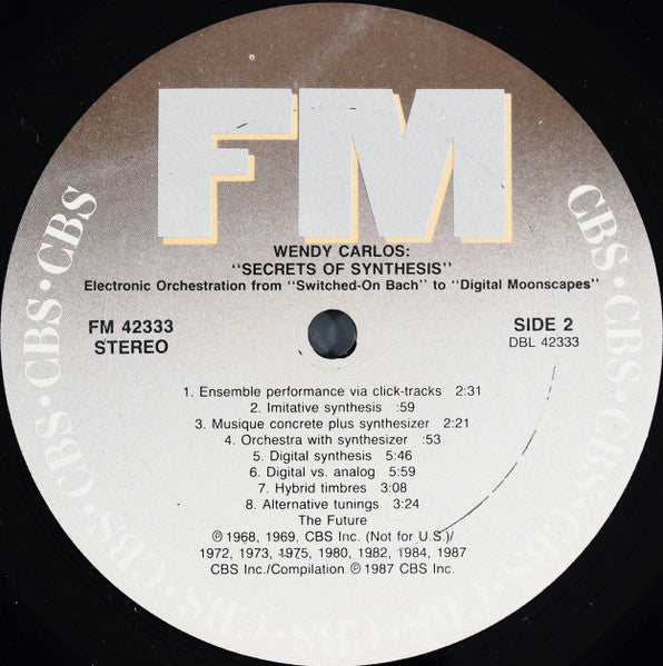 Wendy Carlos : Secrets Of Synthesis (LP, Album)