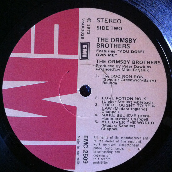 The Ormsby Brothers : The Ormsby Brothers Featuring "You Don't Own Me" (LP, Album)