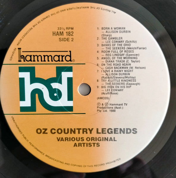 Various : The Very Best Of OZ Country Legends (LP, Comp)
