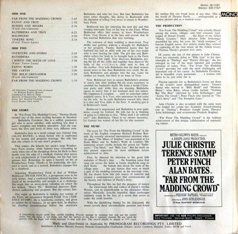 Richard Rodney Bennett : Far From The Madding Crowd: Music From The Original Sound Track (LP, Album, Mono)