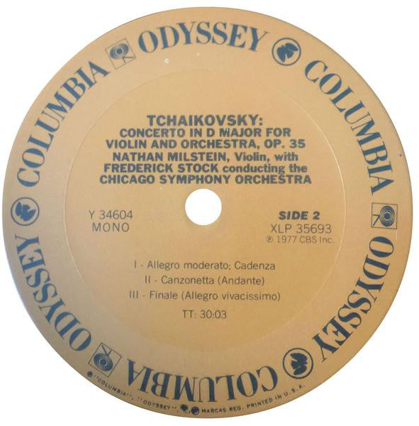 Nathan Milstein, Felix Mendelssohn-Bartholdy / Pyotr Ilyich Tchaikovsky, New York Philharmonic / Chicago Symphony Orchestra, Bruno Walter / Frederick Stock : Violin Concertos (LP, Comp, Mono)