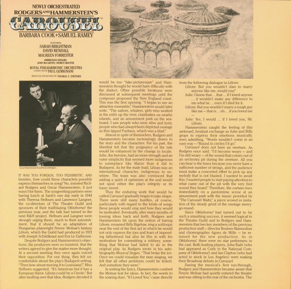 Rodgers & Hammerstein - Royal Philharmonic Orchestra, Paul Gemignani : Carousel (LP, Album)