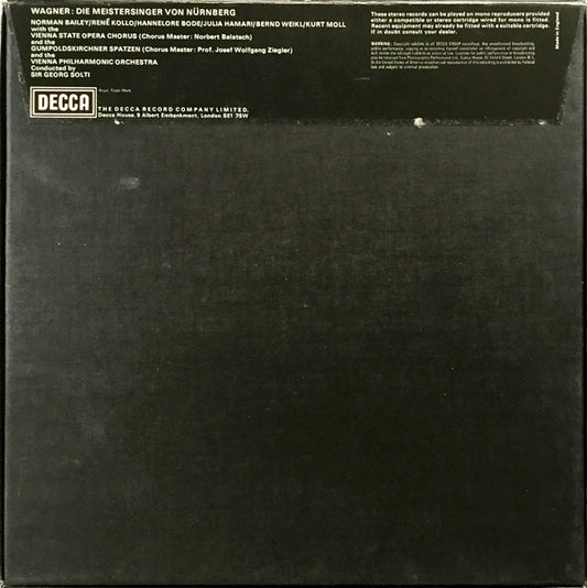 Richard Wagner : Georg Solti, Wiener Philharmoniker : Die Meistersinger von Nürnberg (5xLP + Box)