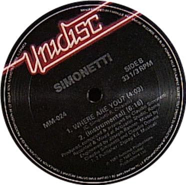 Claudio Simonetti : Where Are You? (12")