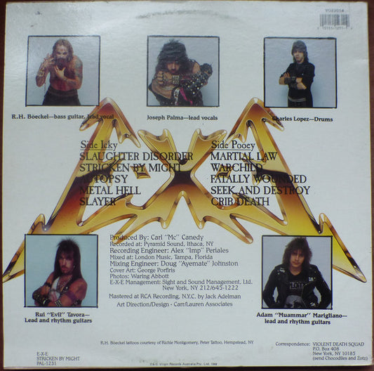 E-X-E : Stricken By Might (LP, Album)