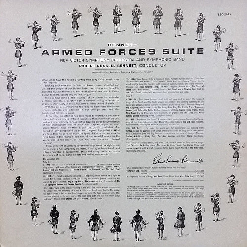 Robert Russell Bennett, RCA Victor Symphony Orchestra And "Armed Forces Suite" Symphonic Band : Armed Forces Suite (LP, Album, Hol)