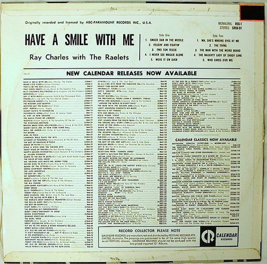 Ray Charles : Have A Smile With Me (LP, Album)