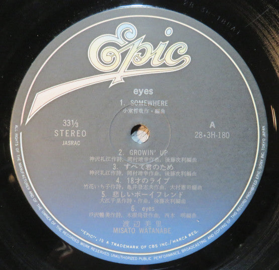 Misato Watanabe : Eyes (LP, Album)