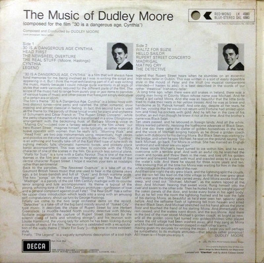 Dudley Moore : The Music Of Dudley Moore (Composed For The Film "30 Is A Dangerous Age Cynthia") (LP, Album)