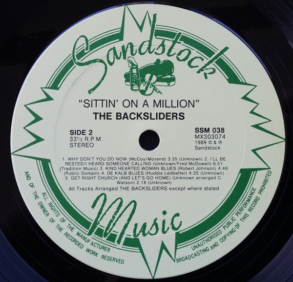 Backsliders (2) : Sitting On A Million (LP, Album)