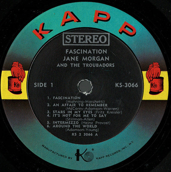 Jane Morgan With The Troubadors : Fascination (LP, Album, RE)
