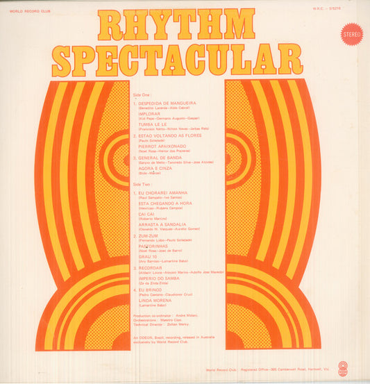 Academia de Samba Imperial : Rhythm Spectacular (LP, Album, Club)